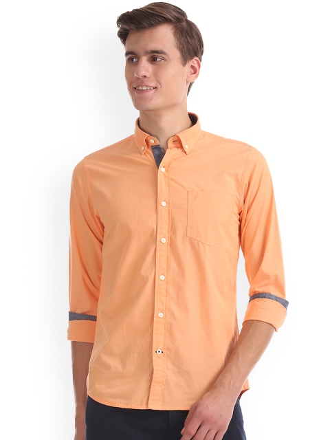 

Nautica Men Orange Slim Fit Solid Casual Shirt