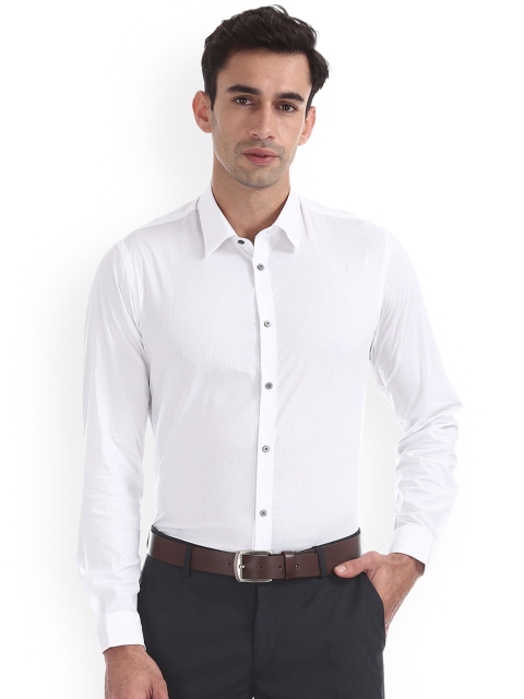 

Arrow New York Men White Slim Fit Solid Formal Shirt