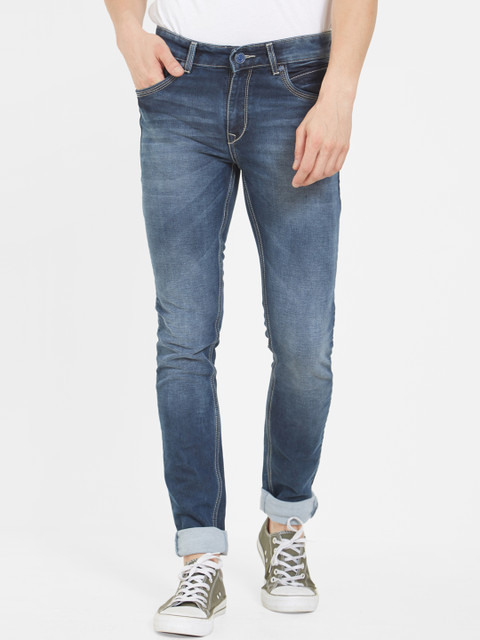 

Road Rockers Men Blue Skinny Fit Low-Rise Clean Look Stretchable Jeans