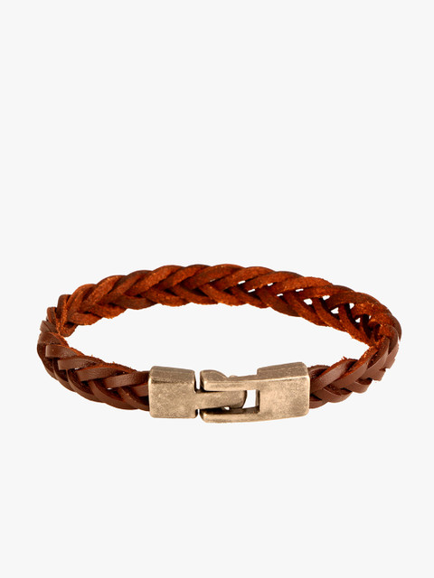 

Peora Brown Stainless Steel Wraparound Bracelet
