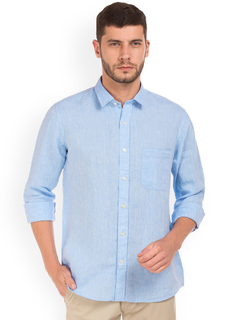 

IZOD Men Blue Slim Fit Solid Casual Shirt