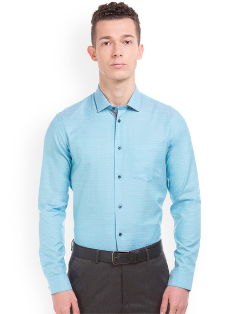 

Arrow New York Men Blue Slim Fit Self Design Formal Shirt
