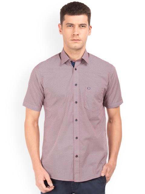 

Arrow Sport Men Red & Navy Blue Regular Fit Printed Casual Shirt