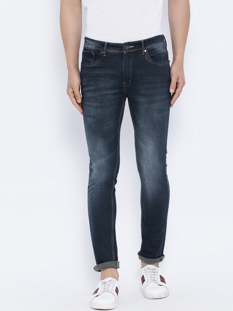 

Richlook Men Navy Blue Slim Fit Mid-Rise Clean Look Jeans