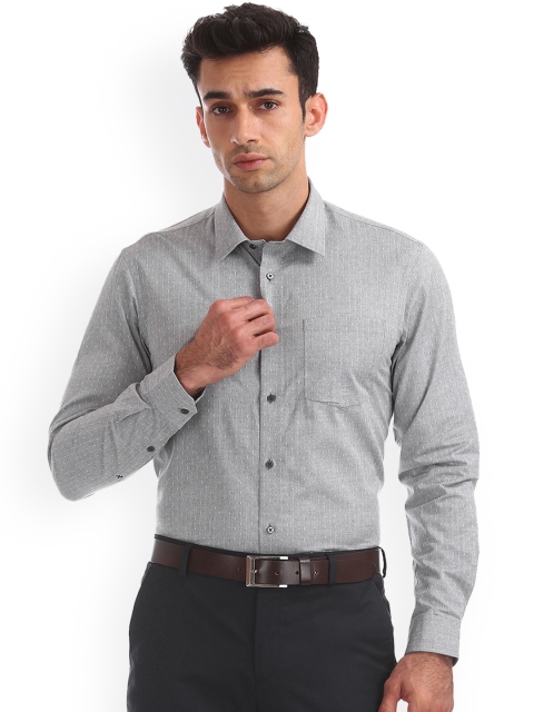 

Arrow New York Men Grey Slim Fit Printed Formal Shirt