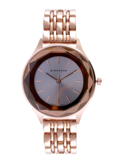 

GIORDANO Women Gunmetal-Toned Analogue Watch C2200-11, Metallic
