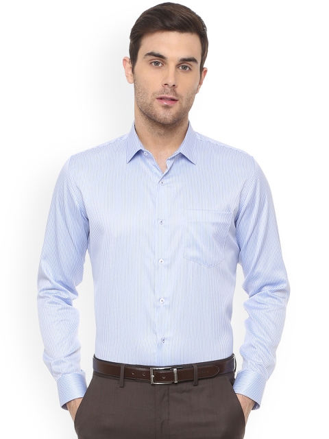 

Van Heusen Men Blue Slim Fit Striped Formal Shirt