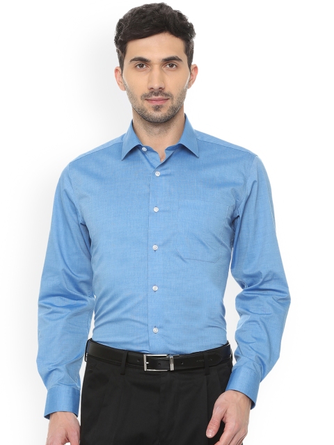 

Louis Philippe Men Blue Slim Fit Solid Formal Shirt