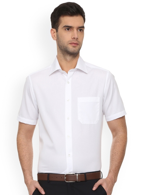 

Louis Philippe Men White Regular Fit Solid Formal Shirt