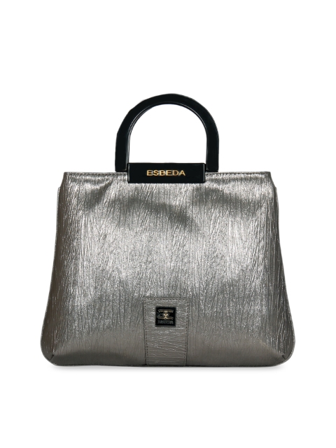 

ESBEDA Grey Textured Handheld Bag