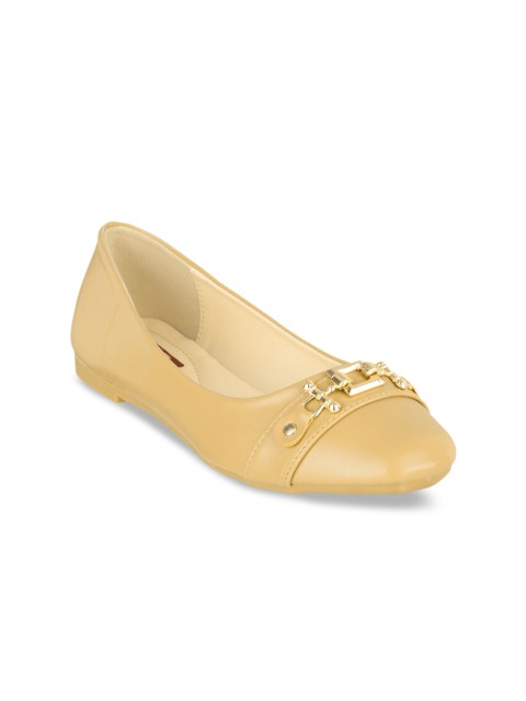 

SHUZ TOUCH Women Beige Solid Ballerinas