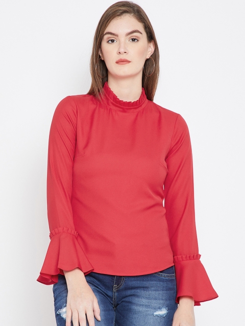 

Imfashini Women Red Solid Top