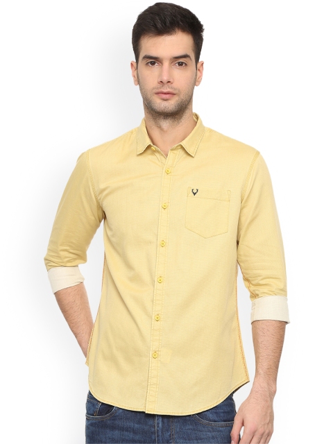 

Solly Jeans Co. Men Yellow Slim Fit Solid Casual Shirt