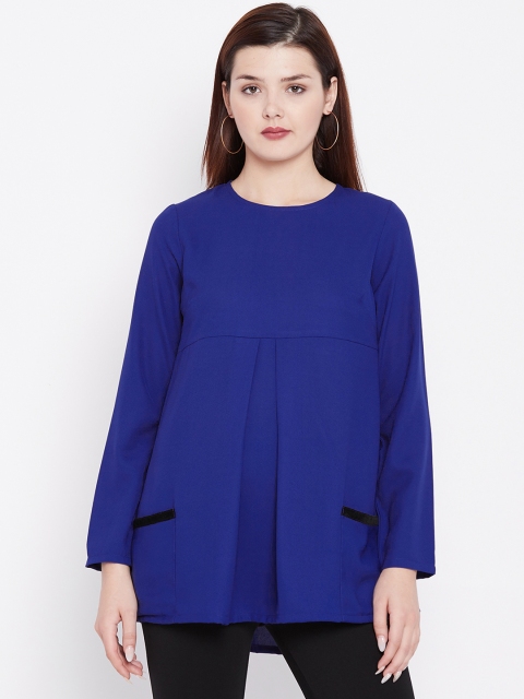 

Imfashini Blue Solid Tunic