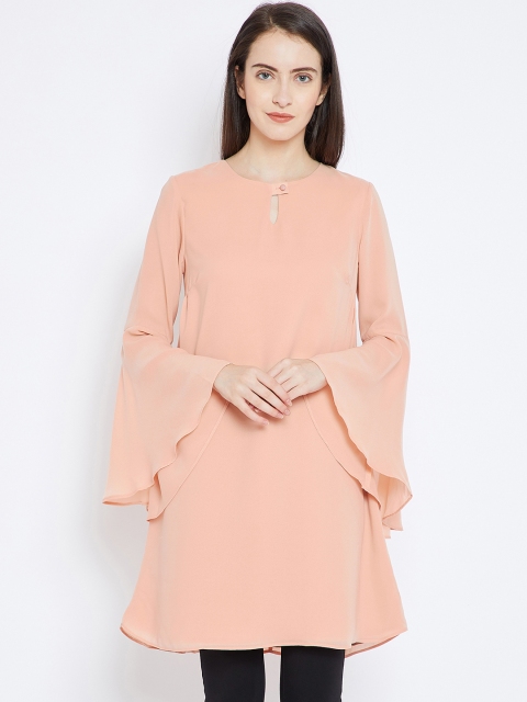 

Imfashini Peach-Coloured Solid Tunic