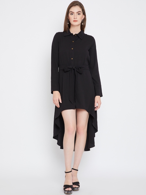 

Imfashini Black Solid Tunic