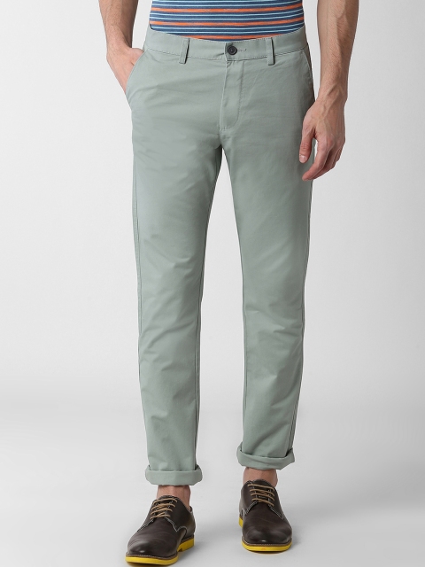 

Peter England Casuals Men Grey Slim Fit Solid Regular Trousers