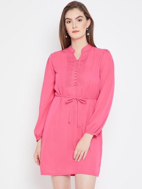 

Imfashini Women Pink Solid Tunic