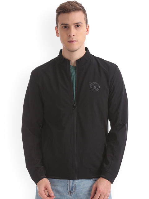 

U.S. Polo Assn. Men Black Solid Bomber