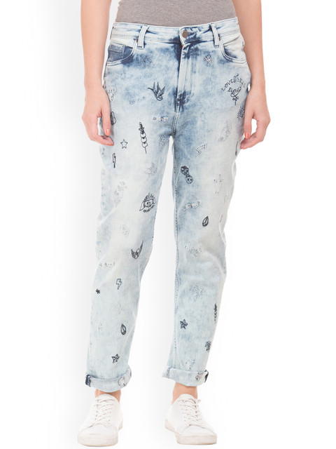 

Ed Hardy Women Blue Regular Fit High-Rise Clean Look Stretchable Jeans