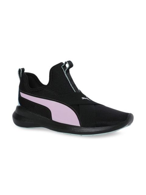 

Puma Women Black Solid Mesh Mid-Top Sneakers