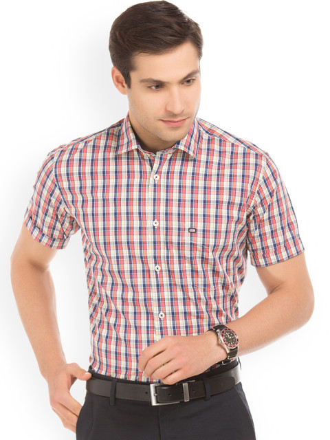 

Arrow Sport Men Orange Regular Fit Checked Casual Shirt