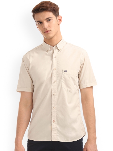 

Arrow Sport Men Beige Regular Fit Solid Casual Shirt