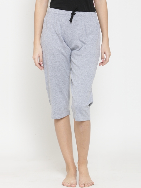 

Slumber Jill Women Grey Solid Regular Fit Capris
