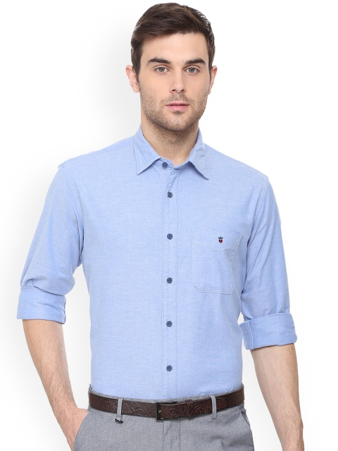 

Louis Philippe Men Blue Slim Fit Solid Casual Shirt