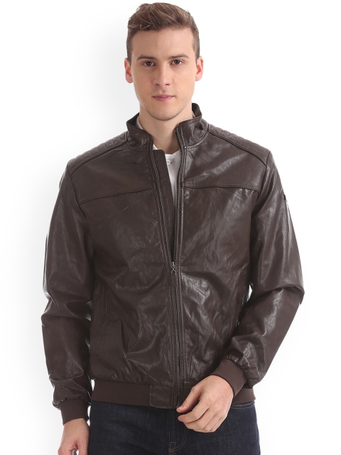 

U.S. Polo Assn. Men Brown Solid Bomber Jacket