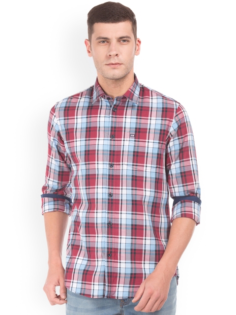 

Arrow Sport Men Red Slim Fit Checked Casual Shirt