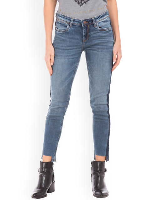 

Ed Hardy Women Blue Skinny Fit Mid-Rise Clean Look Stretchable Jeans