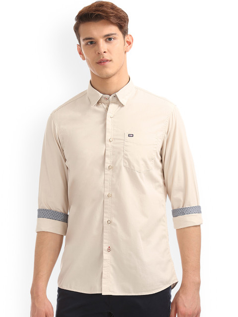 

Arrow Sport Men Beige Slim Fit Solid Casual Shirt