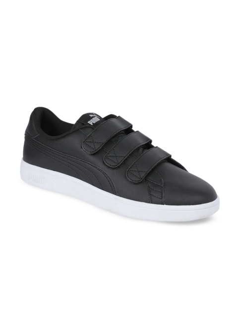 

Puma Unisex Black Smash v2 V Leather Sneakers