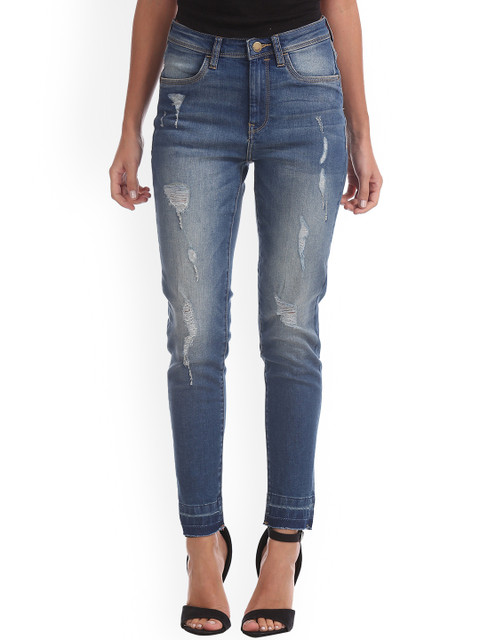 

Ed Hardy Women Blue Super Skinny Fit High-Rise Mildly Distressed Stretchable Jeans