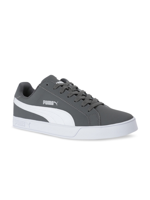 

Puma Unisex Grey Colourblocked Smash Vulc Sneakers