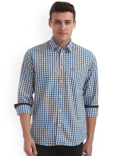 

Arrow Sport Men Blue & White Slim Fit Checked Casual Shirt