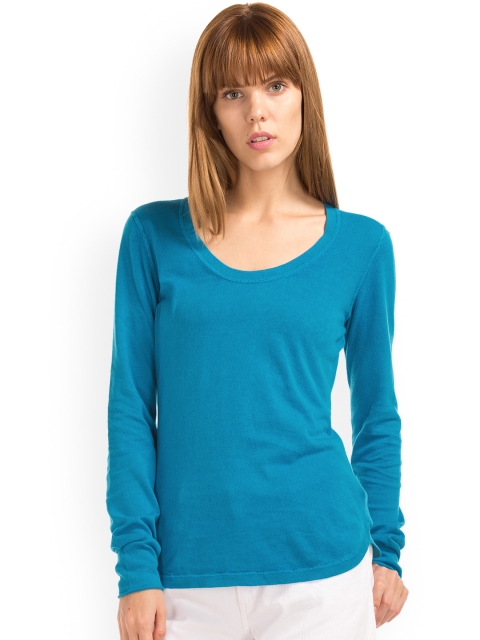 

GAP Women Blue Solid Sweater