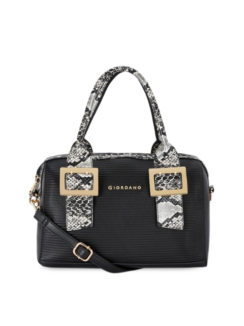 

GIORDANO Black Printed Handheld Bag