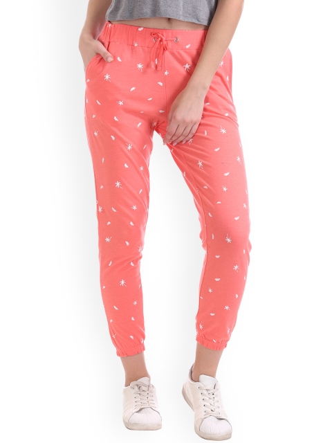 

Sugr Women Pink Printed Slim Fit Joggers