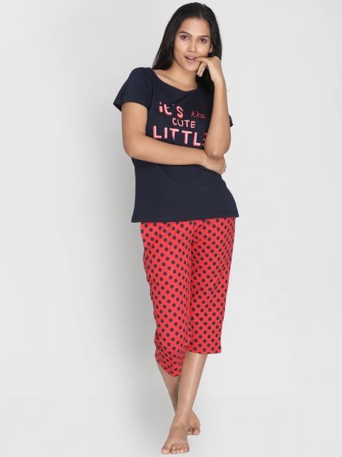

Clt.s Women Coral Printed Night suit