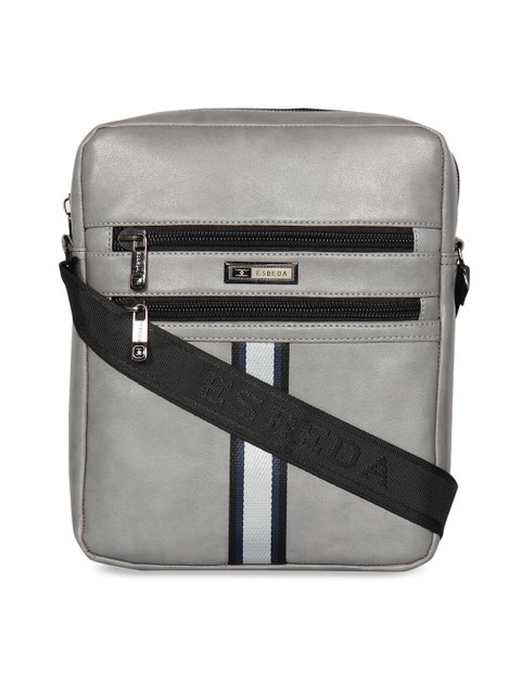 

ESBEDA Grey Solid Messenger Bag