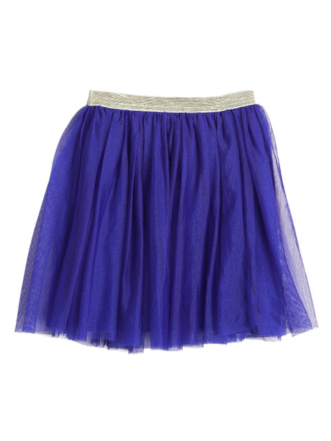 

612 League Girls Blue Solid Flared Skirt