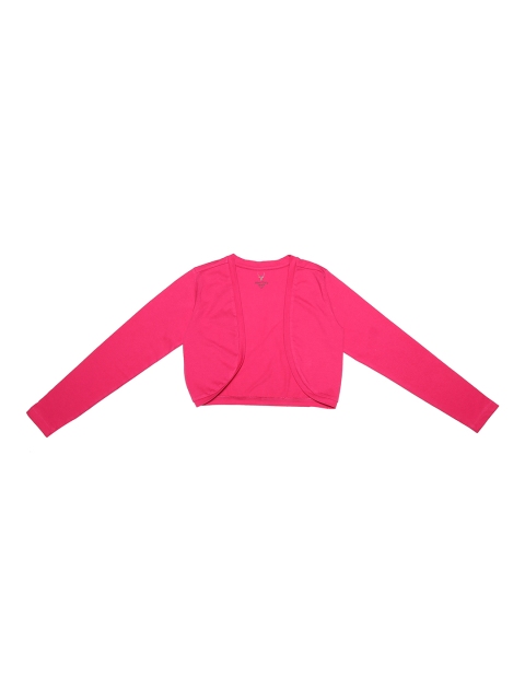 

Allen Solly Junior Pink Solid Open Front Shrug