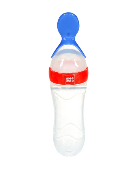

Mee Mee Kids Blue & Red Squeezy Silicone Spoon Feeder