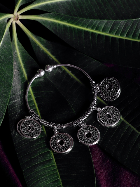 

ZeroKaata Silver-Toned German Silver Cuff Bracelet