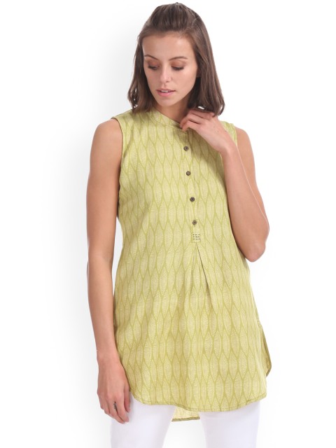 

Bronz Green Printed Tunic
