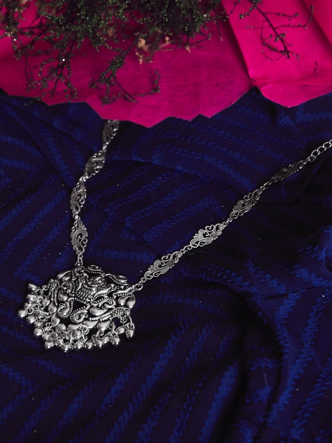 

ZeroKaata Silver-Toned German Silver Oxidised Necklace