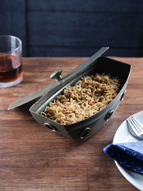 

Ek Do Dhai Cargo Boat Snack platter, Metallic