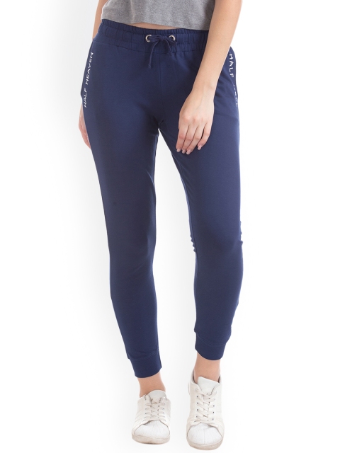 

Sugr Women Blue Solid Slim Fit Joggers